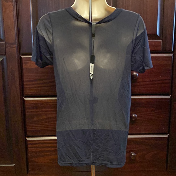 NWT SAVVI MD Navy Blue Mesh SALT Short Sleeve Shirt - Picture 9 of 15